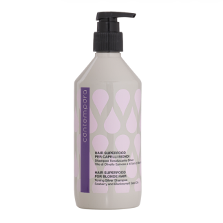 Contempora Hair Superfood Toning Silver - Sampon pentru par blond - 500 ml